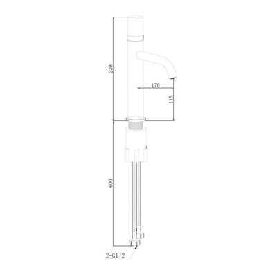 Milano Nolo Basin Mixer Chrome With Pop Up Waste - Made In China